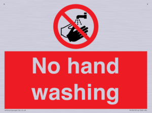 No hand washing